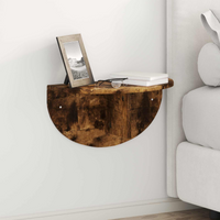 vidaXL Wall Shelf 2 pcs Smoked Oak 48 x 24 x 24 cm Engineered Wood