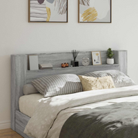vidaXL Headboard Grey Sonoma 200 x 16.5 x 103.5 cm Engineered Wood