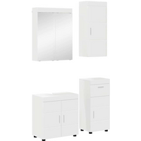 vidaXL Bathroom Furniture Set with Drawer TULUM White Engineered Wood
