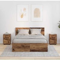vidaXL Bedside Tables 2 pcs Old Wood 30.5 x 30 x 43 cm Engineered Wood