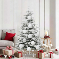 vidaXL Christmas Bauble Set XL 9 pcs White Plastic