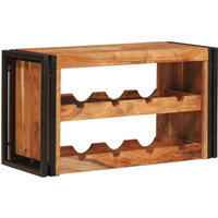 vidaXL Wine Rack Brown 80 x 45 x 33 cm Solid Acacia Wood