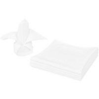 100 Dinner Napkins White 50 x 50 cm