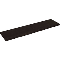 vidaXL Table Top Dark Brown 200x50x(2-6) cm Treated Solid Wood Oak