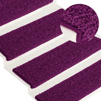 vidaXL Stair Mats 30 pcs 65x21x4 cm Pink Rectangular Edge