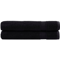 vidaXL Premium Sauna Towels SOLUND 2 pcs Black 80x200 cm 600 gsm