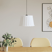 vidaXL Ceiling Lamp Shade White Ø40x26 cm Wicker