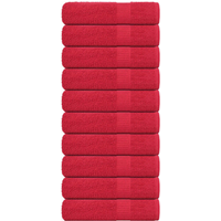 vidaXL Bath Towels "FROGN" 10 pcs Red 100x150 cm 360 gsm