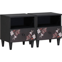 vidaXL Bedside Table 2 pcs Brown 40 x 33 x 46 cm Solid Mango Wood