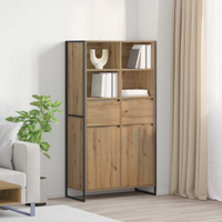 vidaXL Sideboard 2 pcs Artisian Oak 81 x 36 x 150.5 cm Engineered Wood