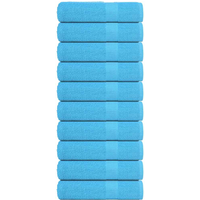 vidaXL Hand Towels "FROGN" 10 pcs Turquoise 50x100 cm 360 gsm