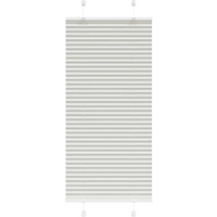 vidaXL Pleated Blind Light Grey 65x150 cm Fabric Width 64.4 cm Polyester