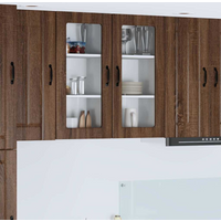 vidaXL Kitchen Cabinet 2 pcs Brown Oak 40 x 31 x 80 cm Engineered Wood