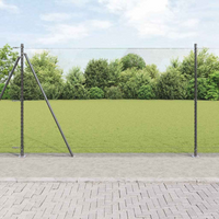 vidaXL Fence Post Grey 50 x 1.4 m (13 mm mesh) Steel and PVC
