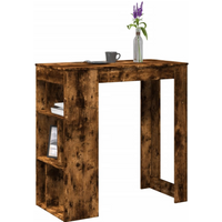 vidaXL Bar Table with Racks Smoked Oak 102x50x103.5 cm Engineered Wood