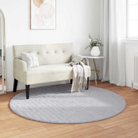 vidaXL Area Rugs Round SIROLO Grey Ø 160 CM Polyester