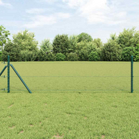 vidaXL Fence Post Grey 50 x 0.5 m (13 mm mesh) Steel and PVC