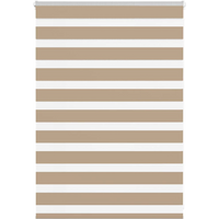 vidaXL Zebra Blind Sand Brown 95x100 cm Fabric Width 90.9 cm Polyester