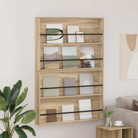 vidaXL Magazine Rack 2 pcs Sonoma Oak 100 x 12 x 70 cm Engineered Wood