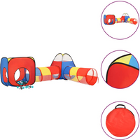 vidaXL Children Play Tent with 250 Balls Multicolour 190x264x90 cm