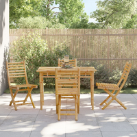 vidaXL Folding Garden Chairs 4 pcs 43x54x88 cm Bamboo