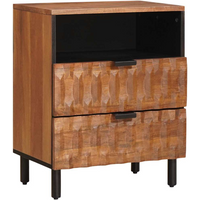 vidaXL Bedside Cabinet Brown 50 x 33 x 62 cm Solid Mango Wood