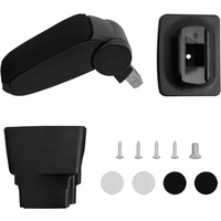 vidaXL Car Armrest Black 16x32x(35-50.5) cm ABS