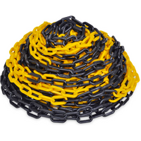 30 m Plastic Warning Chain Yellow and Black