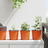 vidaXL Flower Pot 50 pcs Terracotta Ø 15 x 13 cm Plastic