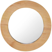 vidaXL Wall Mirror 40 cm Teak Round