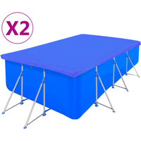 vidaXL Pool Covers 2 pcs PE Rectangular 90 g/sqm 540x270 cm