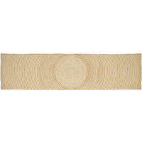 vidaXL Rug Natural and White 80 x 400 cm Jute