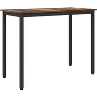 vidaXL Table Smoked Oak 100 x 50 x 76.5 cm Engineered Wood and Steel