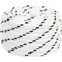vidaXL Braided Boat Rope White 18 mmx25 m Polyester
