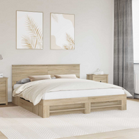 vidaXL Bed Frame Sonoma Oak 180 x 200 cm Engineered Wood