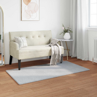 vidaXL Anti-Slip Faux Rabbit Fur Rug Olite Grey 80 x 150 cm Polyester