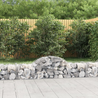 vidaXL Arched Gabion Baskets 13 pcs 200x50x40/60 cm Galvanised Iron
