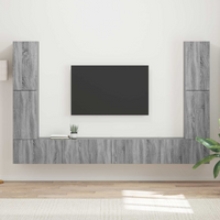 vidaXL TV Cabinet Set 8 pcs Grey Sonoma Engineered Wood