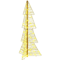 vidaXL Christmas Tree with 100 LEDs Warm White 120 cm PET