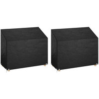 vidaXL Garden Bench Covers 2 pcs 8 Eyelets 160x70x70/88 cm Polyethylene