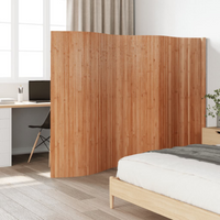 vidaXL Room Divider Natural Width 400 cm Height 165 cm Bamboo