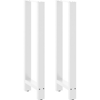 vidaXL Bar Table Legs White 2 pcs 50x(110-111) cm Steel