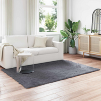 vidaXL Faux Sheepskin Rug Tafalla Anthracite 120 x 170 cm Polyester