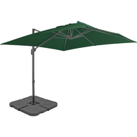 vidaXL Garden Parasol with Portable Base Green