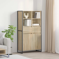 vidaXL Sideboard 2 pcs Sonoma 81 x 36 x 150.5 cm Engineered Wood