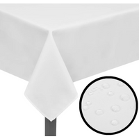 5 Tablecloths White 130 x 130 cm