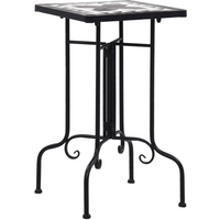 vidaXL Mosaic Side Table Black and White Ceramic