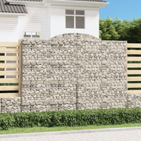 VIDAXL Arched Gabion Baskets 300x50x220/ Galvanised Iron