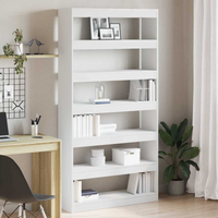 vidaXL Book Cabinet White 100 x 30 x 198 cm Engineered Wood