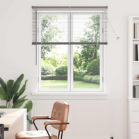 vidaXL Venetian Blinds Height Adjustable Silver 130 x 110 cm Aluminium